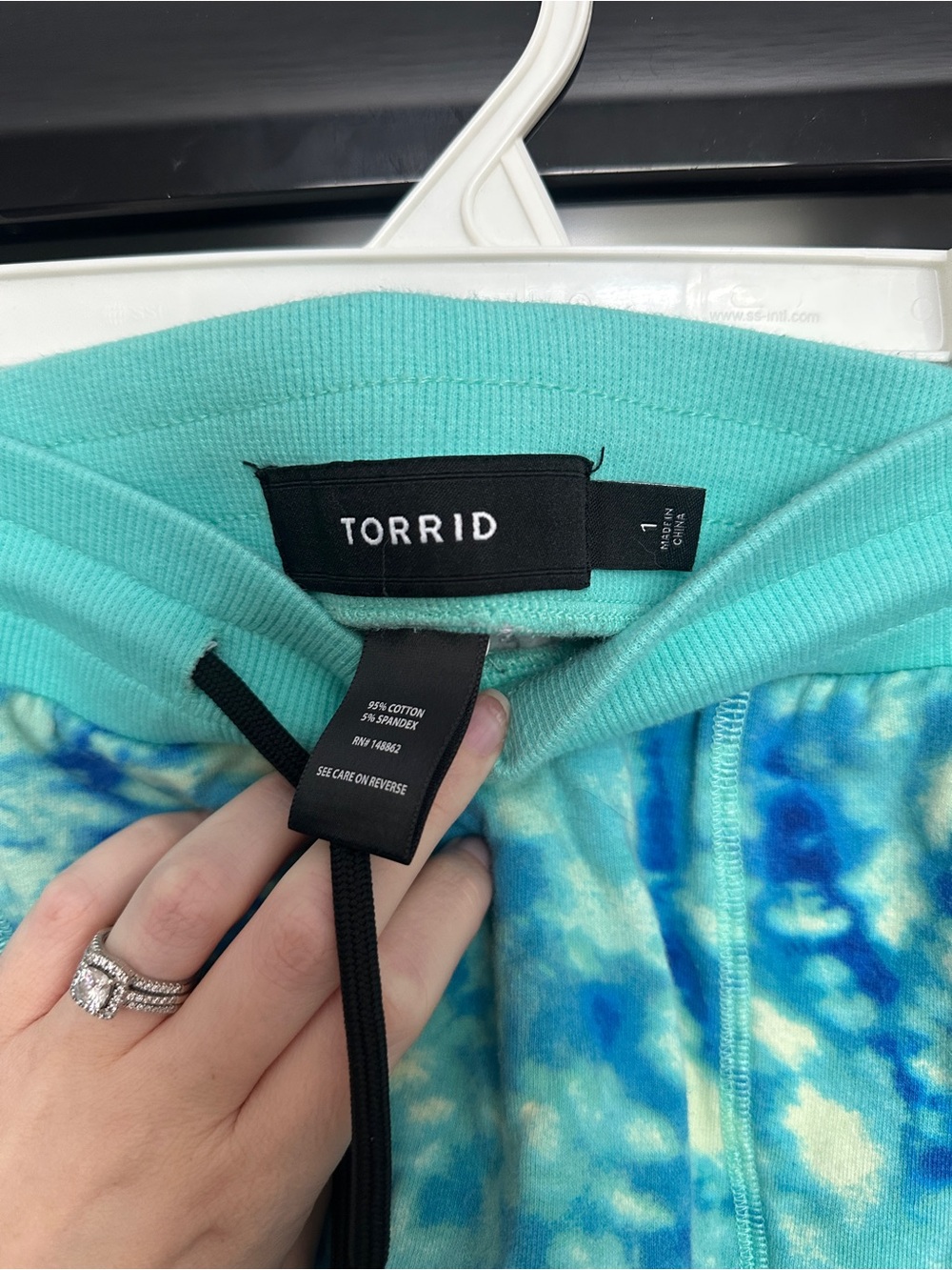 Torrid Tie-Dye Aqua & Teal Lounge Set - Picture 7 of 7